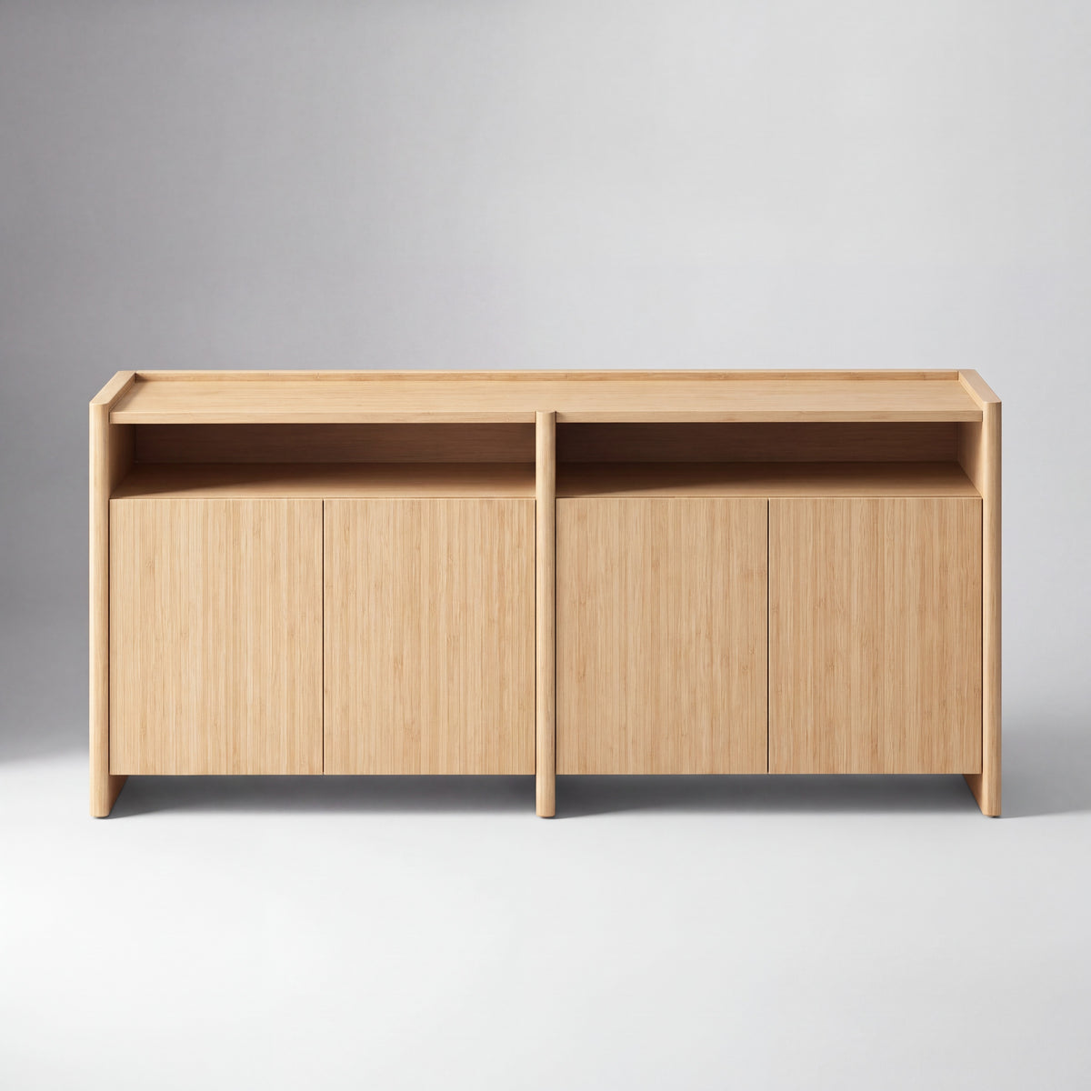 Greenington Hudson Sideboard/Media Center in Wheat bamboo, shown on a plain background
