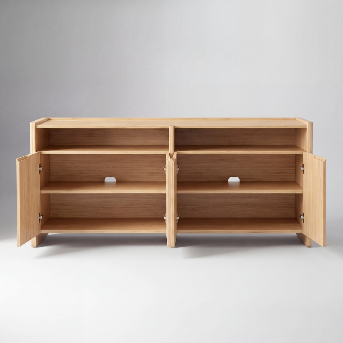 Greenington Hudson Sideboard/Media Center in Wheat bamboo, shown on a plain background
