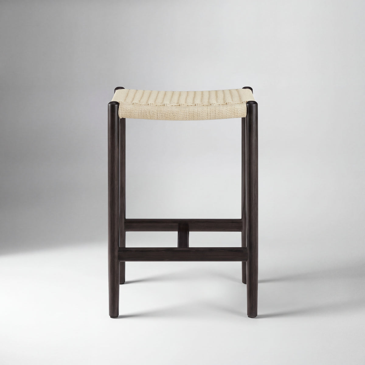 Greenington Leif Counter Stool in Caviar bamboo, shown on a plain background
