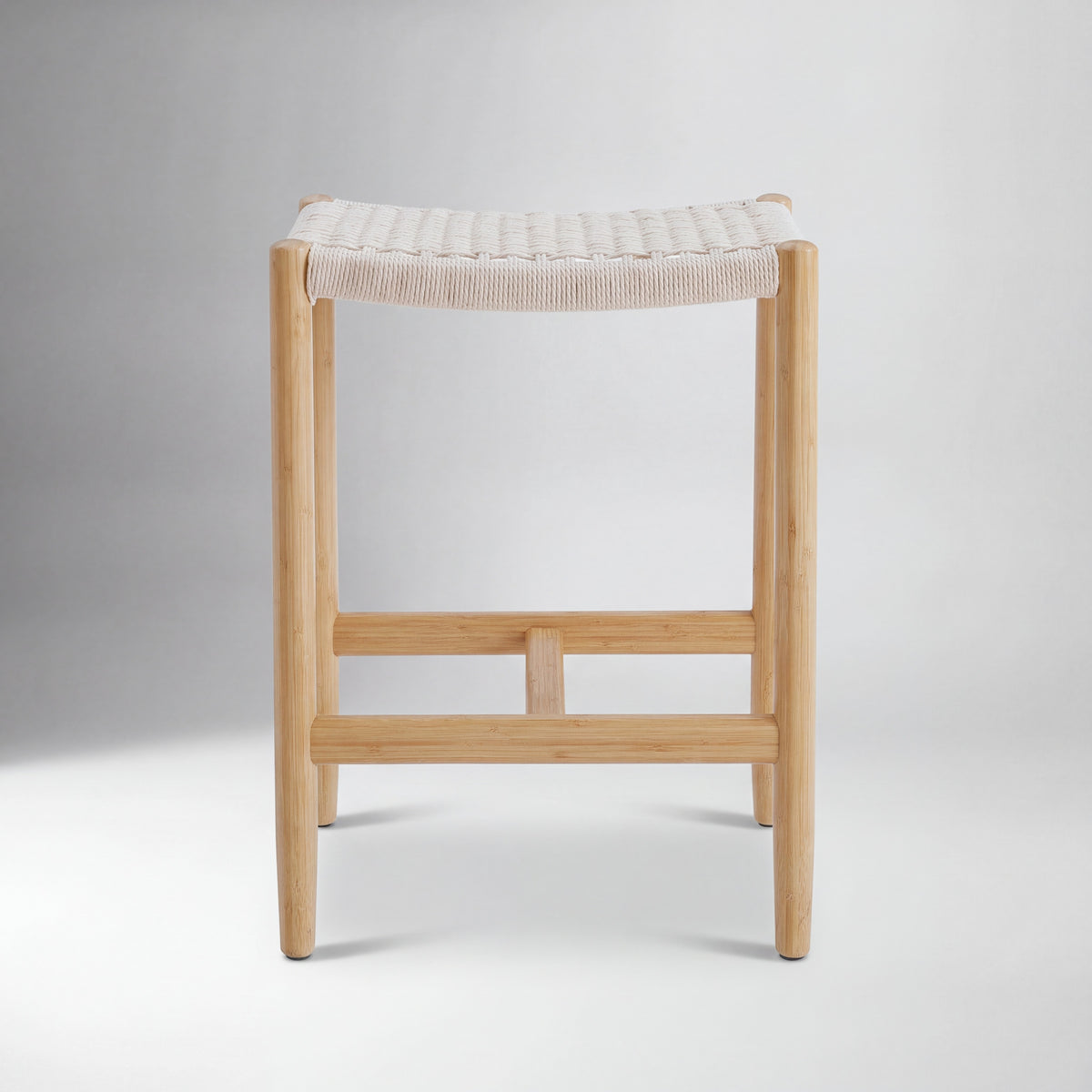 Greenington Leif Counter Stool in Wheat bamboo, shown on a plain background