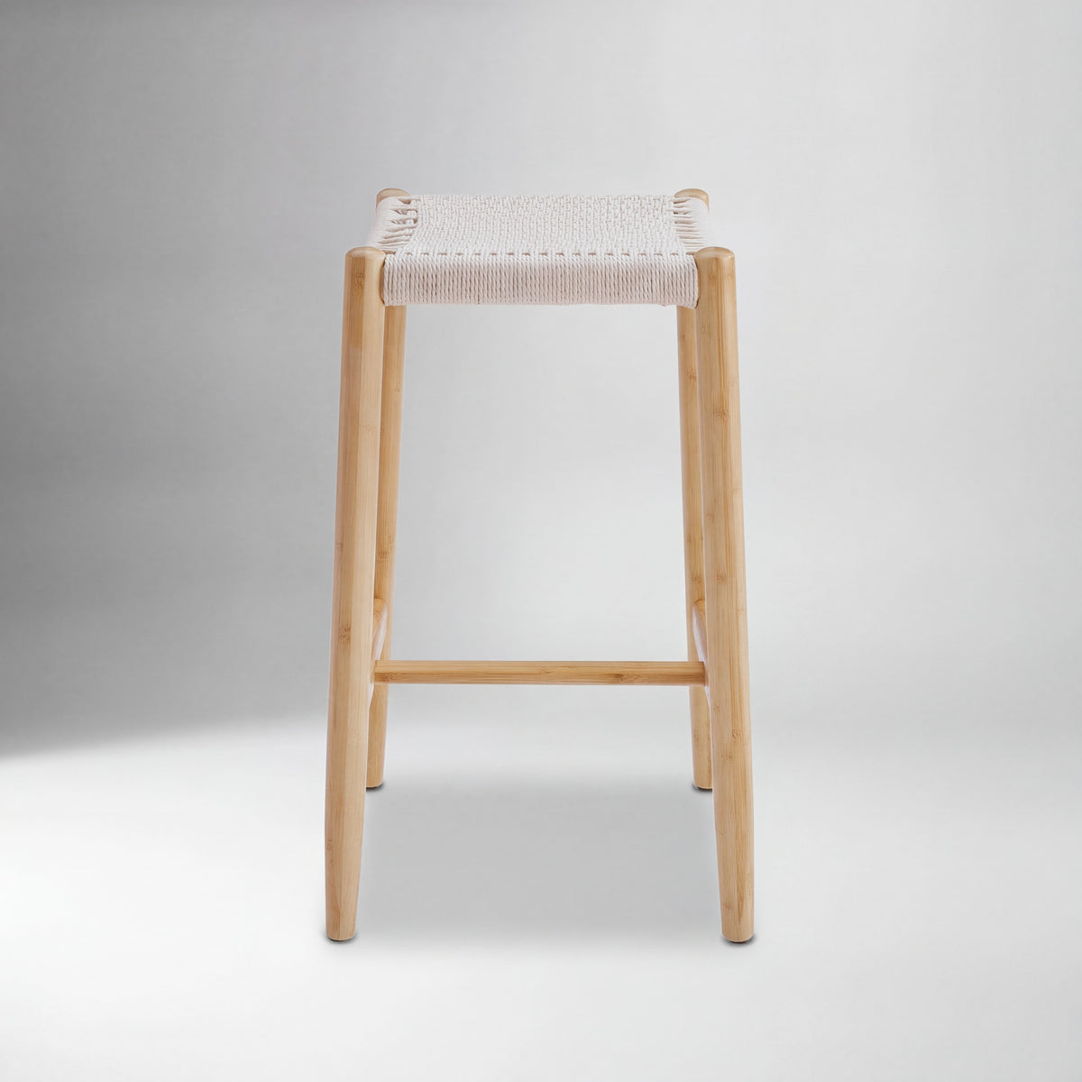 Greenington Leif Counter Stool in Wheat bamboo, studio photo on a plain background