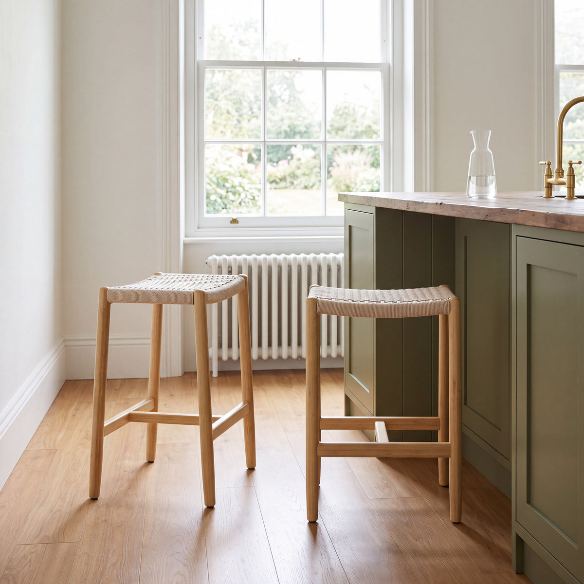 Greenington Leif Counter Stool in Wheat bamboo