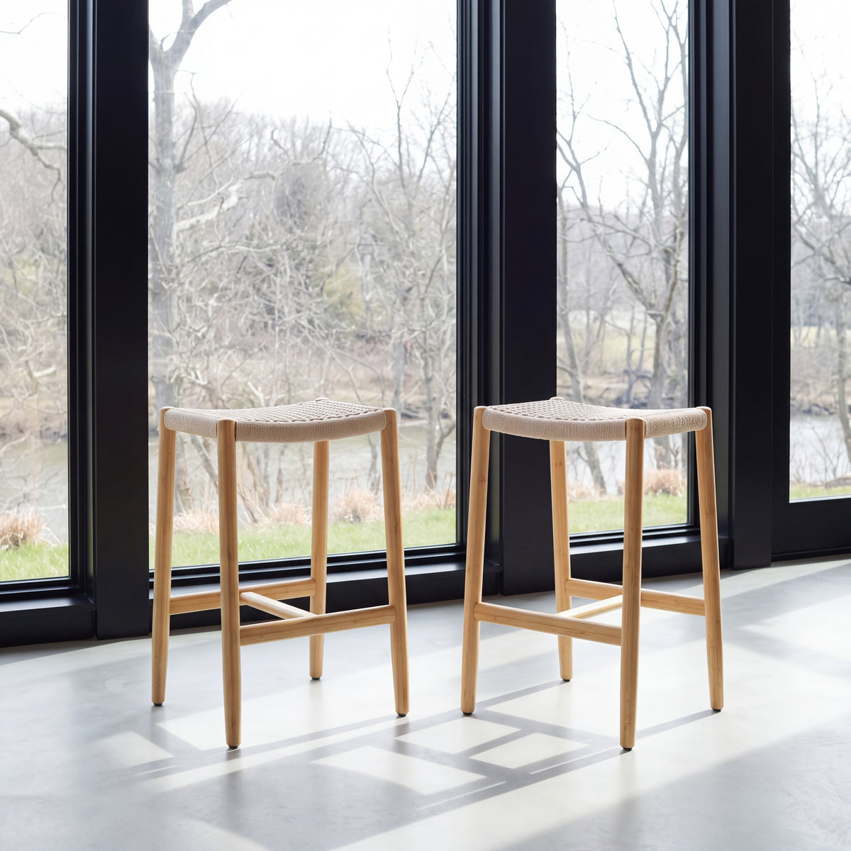 Greenington Leif Counter Stool in Wheat bamboo