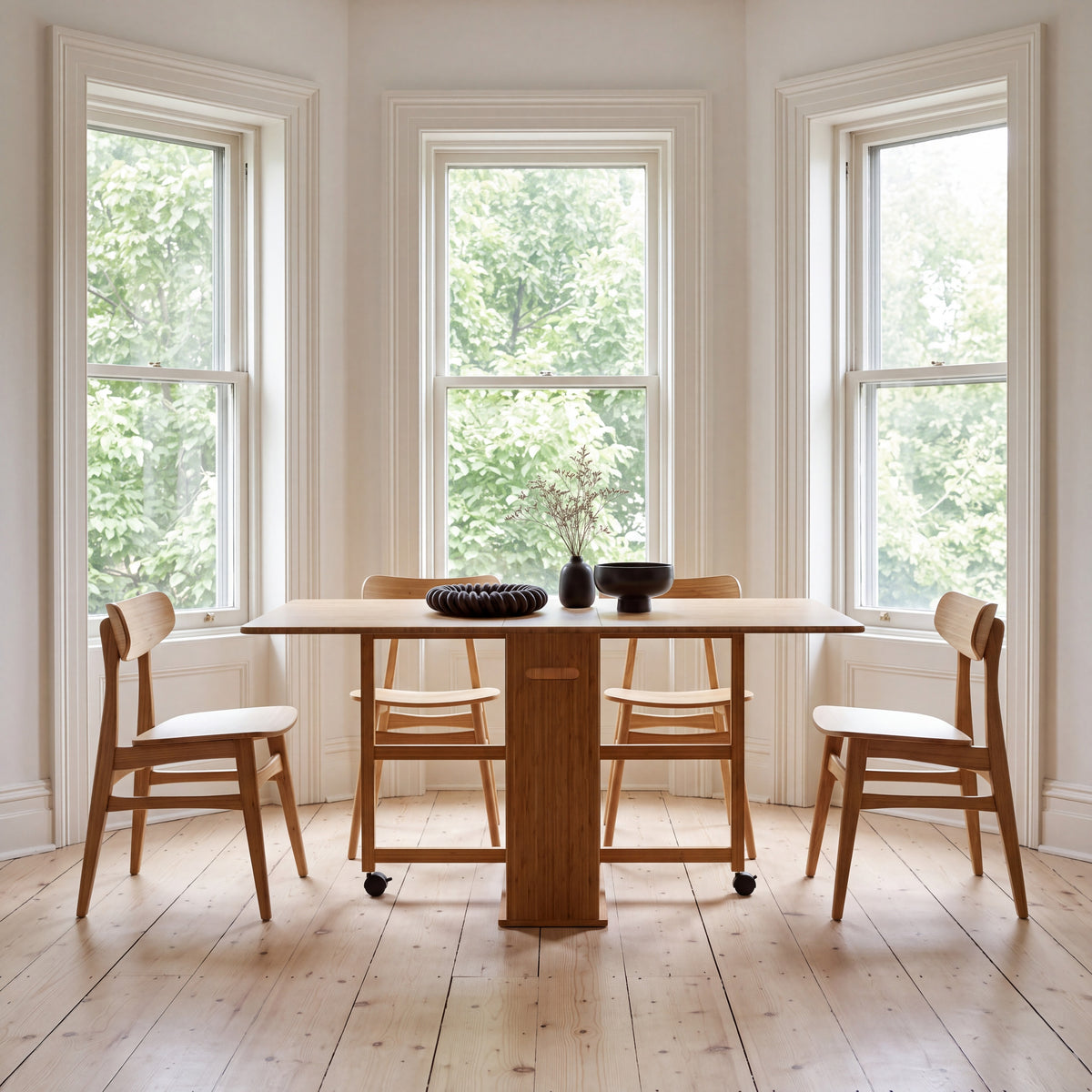 Greenington Linden Gateleg Table in Caramelized bamboo, pictured in a dining room