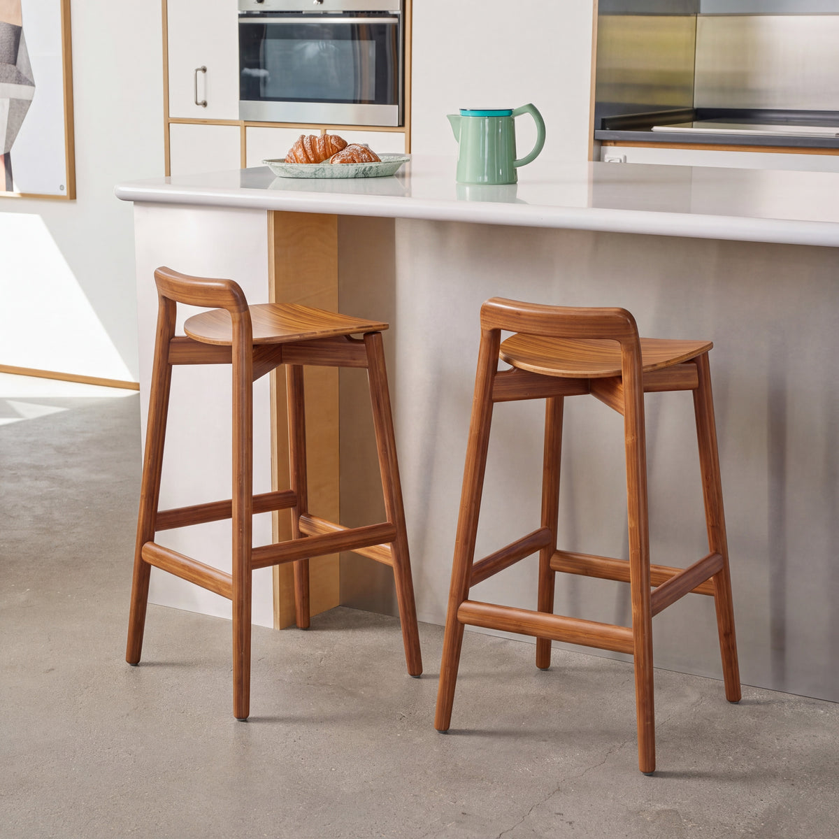 Greenington Linna Counter Stool in Amber bamboo