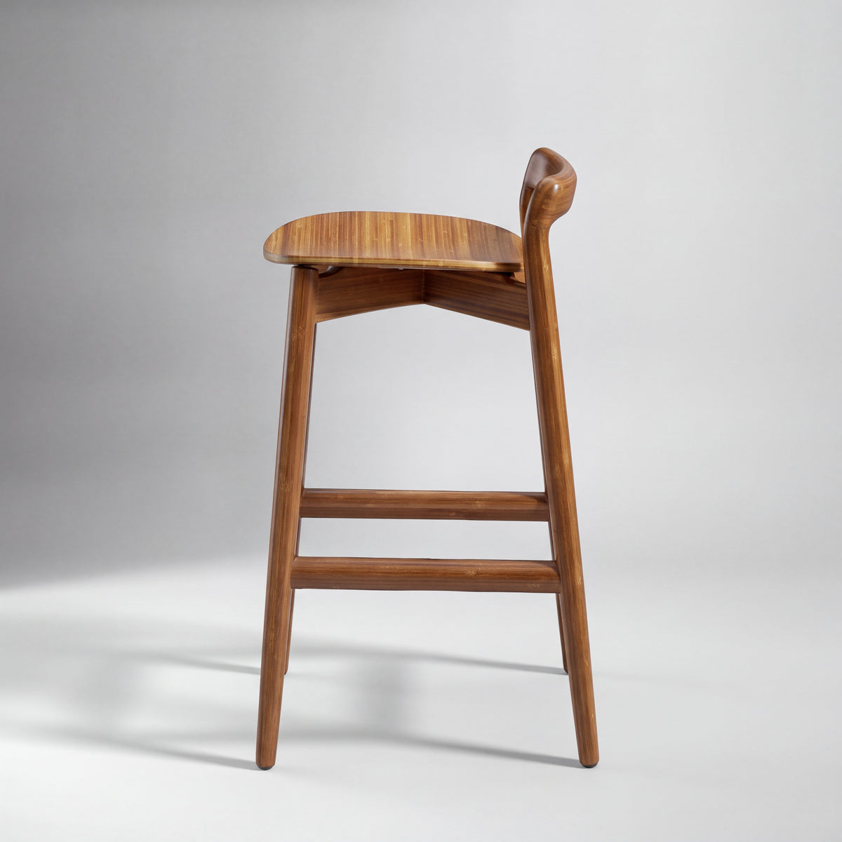 Greenington Linna Counter Stool in Amber bamboo, shown on a plain background