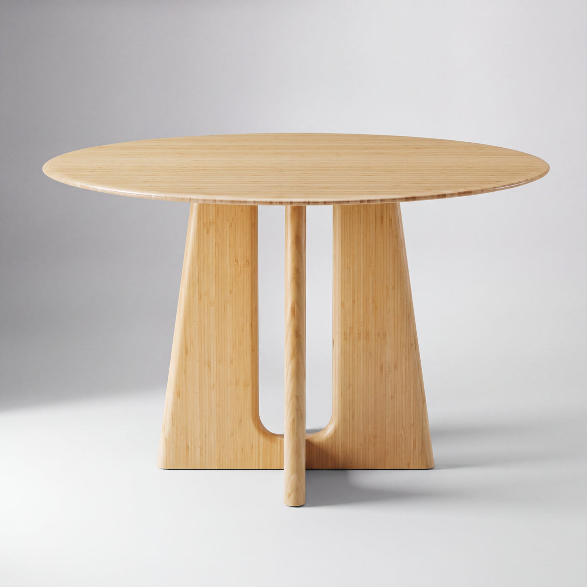 Greenington Luna Dining Table in Wheat bamboo, shown on a plain background