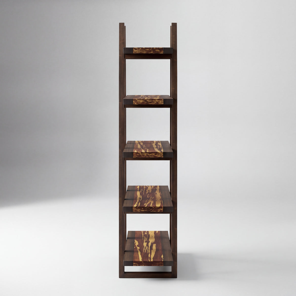 Greenington Magnolia Shelf in Black Walnut bamboo, studio photo on a plain background