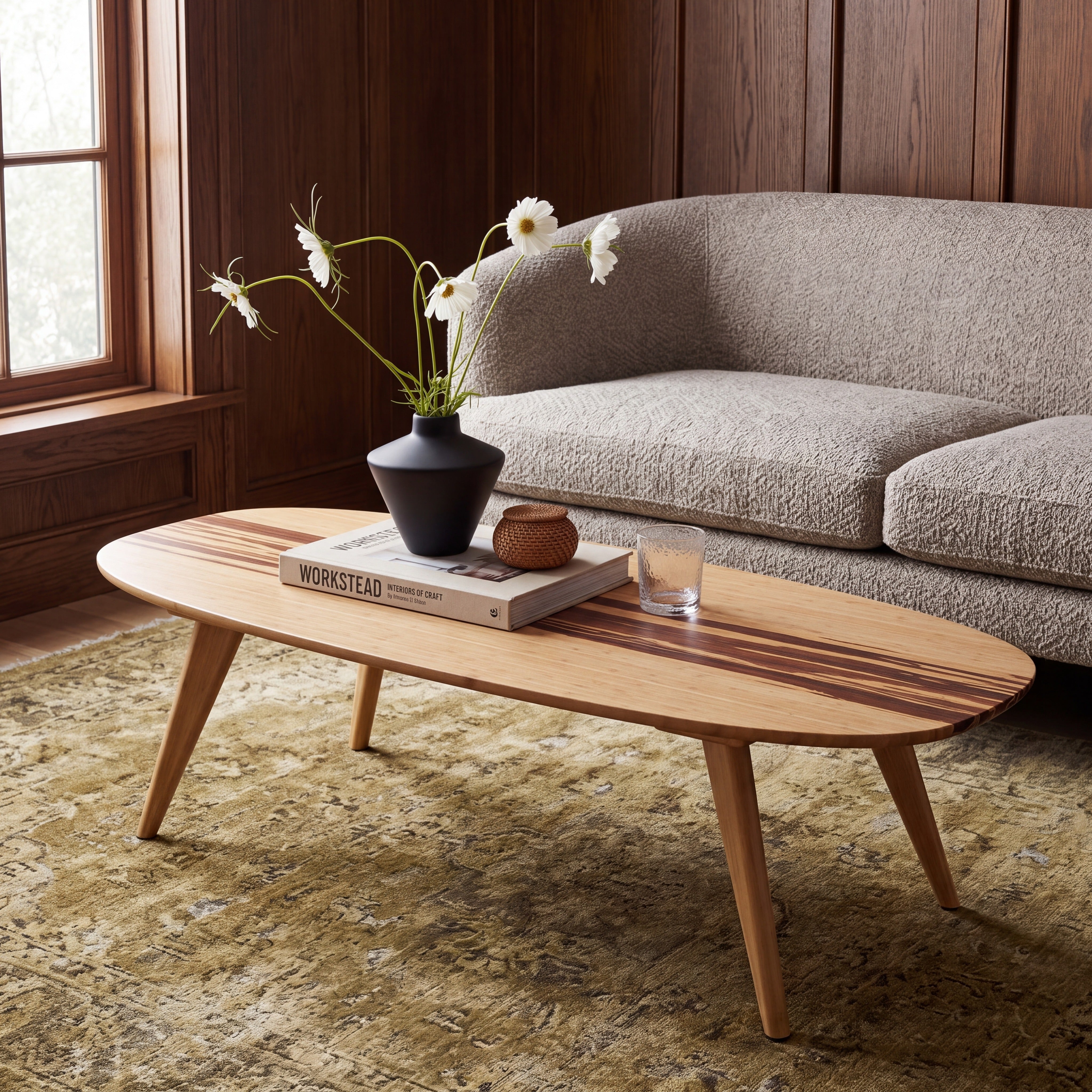 Currant Media Table in Caramelized Bamboo | Greenington