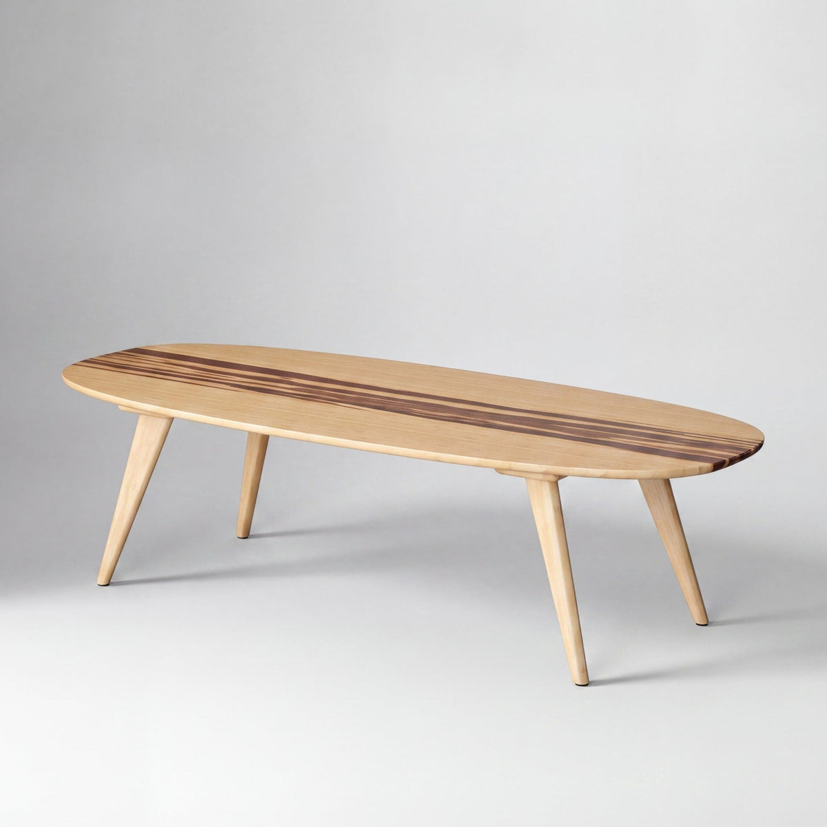 Greenington Malibu Coffee Table in Caramelized bamboo, on a studio background
