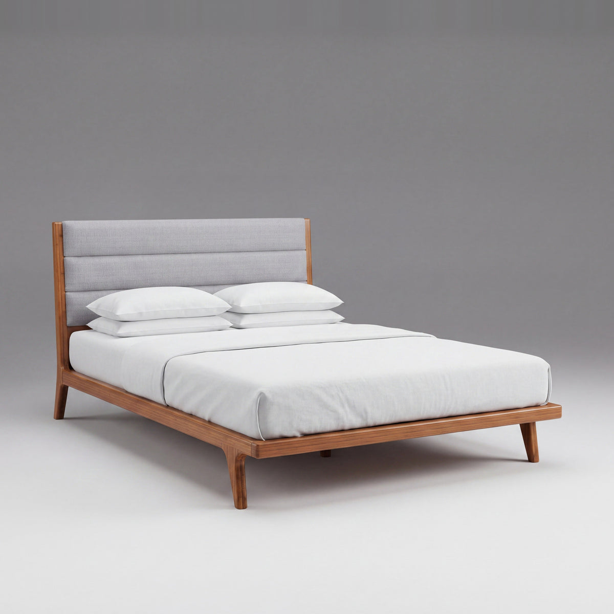 Greenington Mercury Platform Bed in Amber bamboo, on a studio background