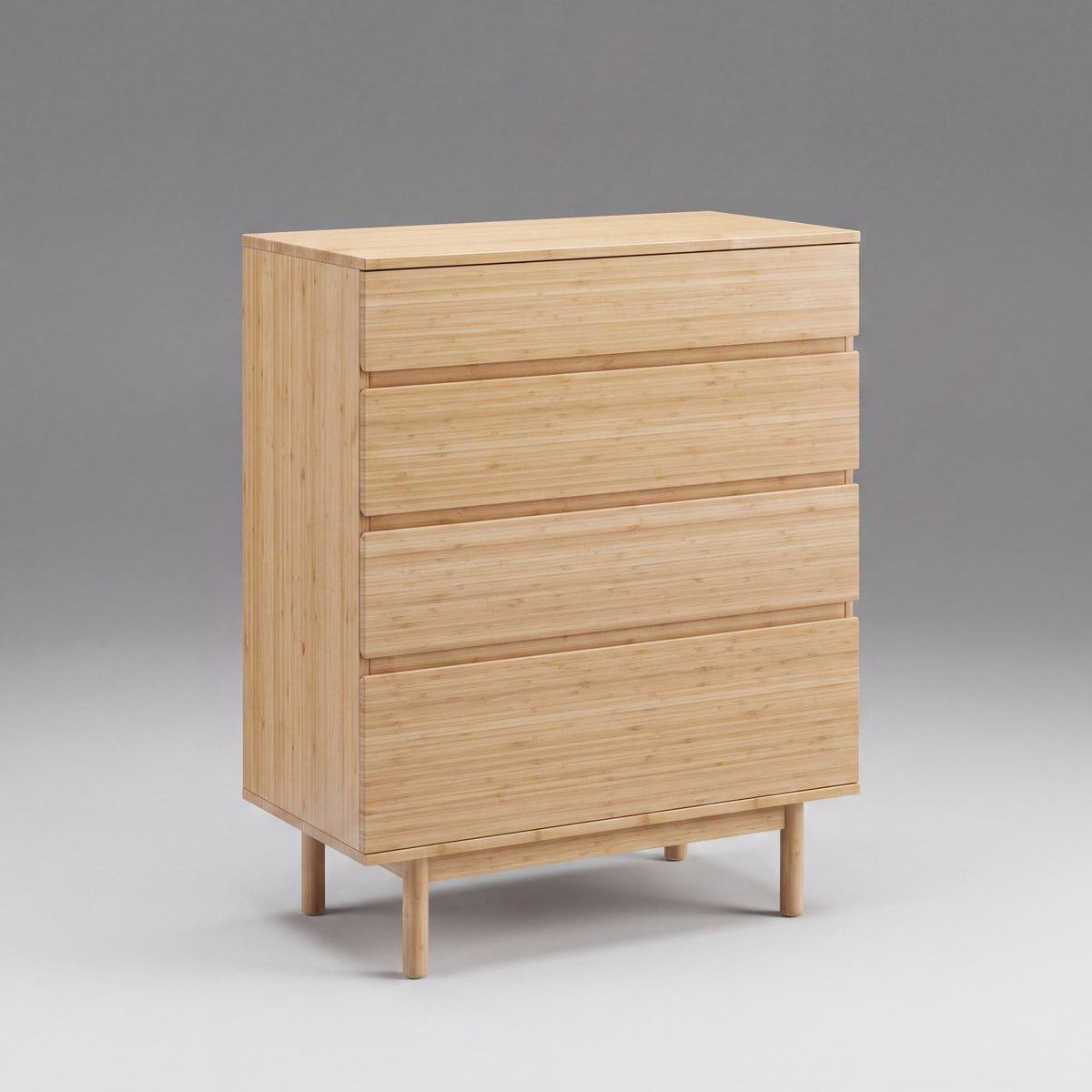 Greenington Monterey Chest in Wheat bamboo, on a studio background