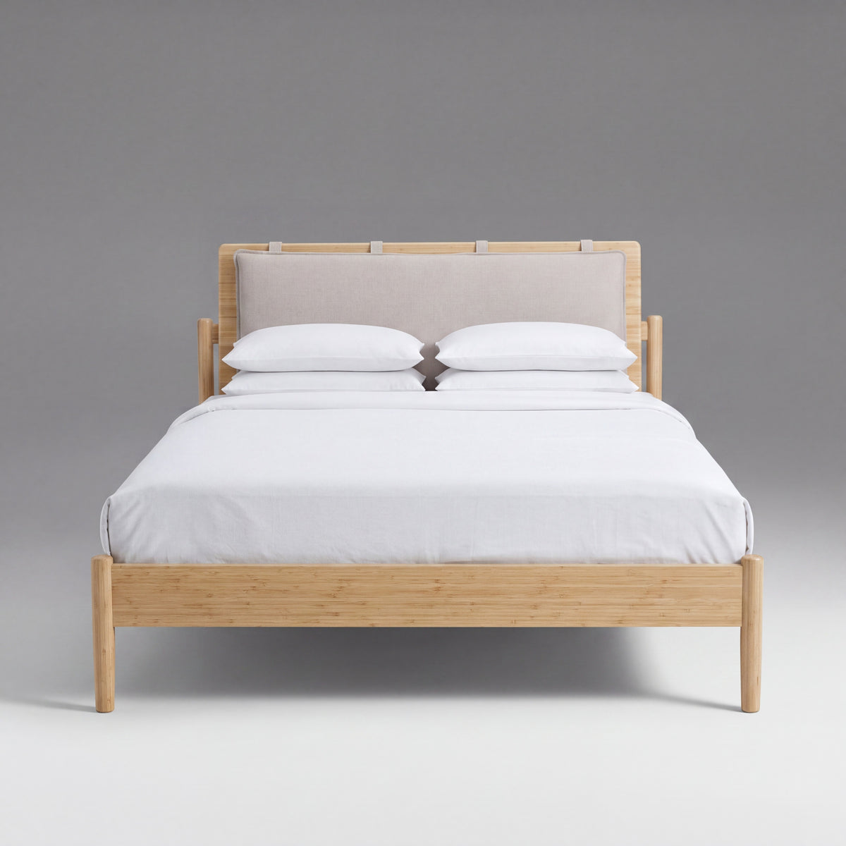 Greenington Monterey Platform Bed in Wheat bamboo, studio photo on a plain background