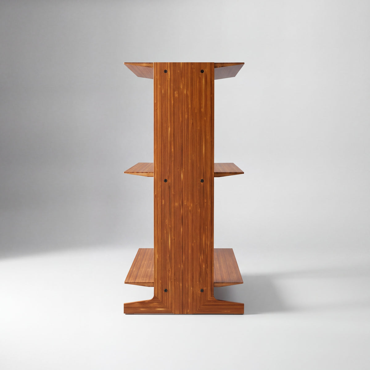 Greenington Neo Shelf in Amber bamboo, studio photo on a plain background