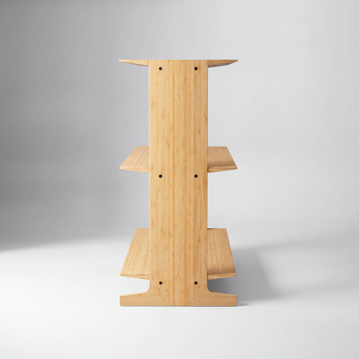 Greenington Neo Shelf in Wheat bamboo, studio photo on a plain background