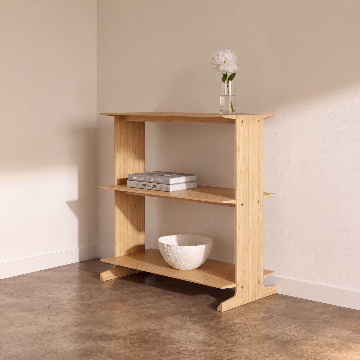 Greenington Neo Shelf in Wheat bamboo