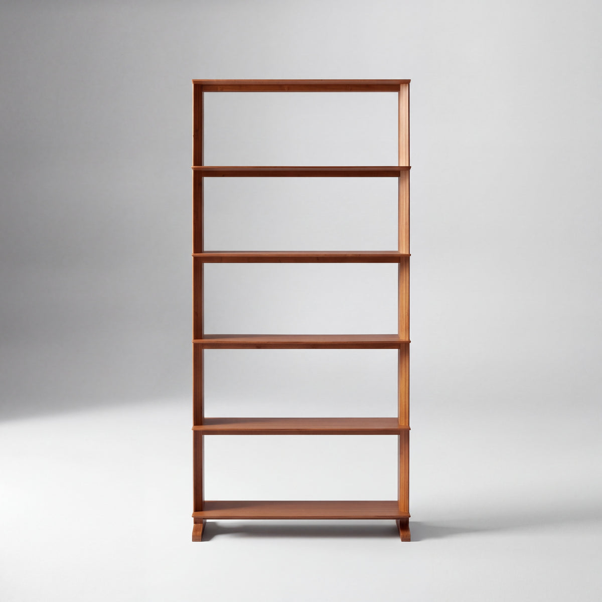 Greenington Neo Tall Shelf in Amber bamboo, shown on a plain background
