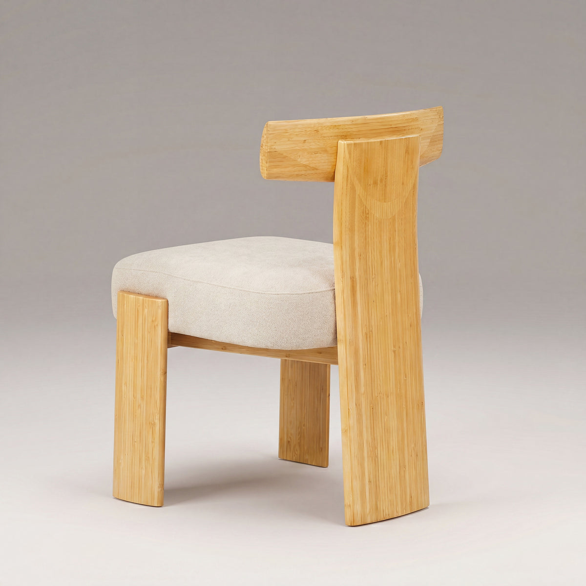 Greenington Olly Dining Chair in Wheat bamboo, studio photo on a plain background