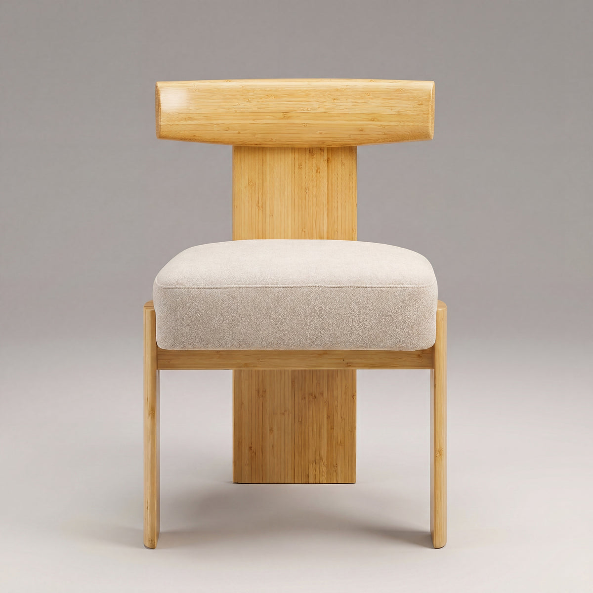 Greenington Olly Dining Chair in Wheat bamboo, shown on a plain background