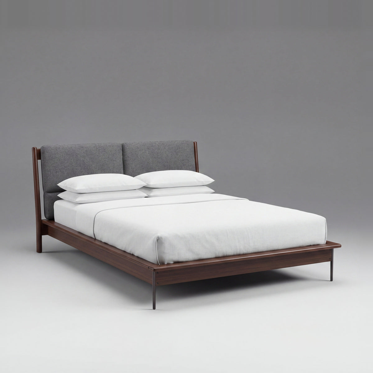 Greenington Park Avenue Bed in Ruby and Onyx bamboo, on a studio background