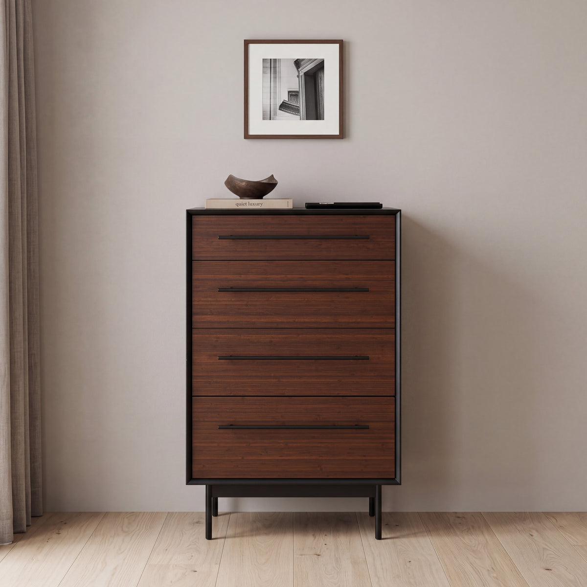 Park Avenue chest and dresser in Ruby and Onyx
