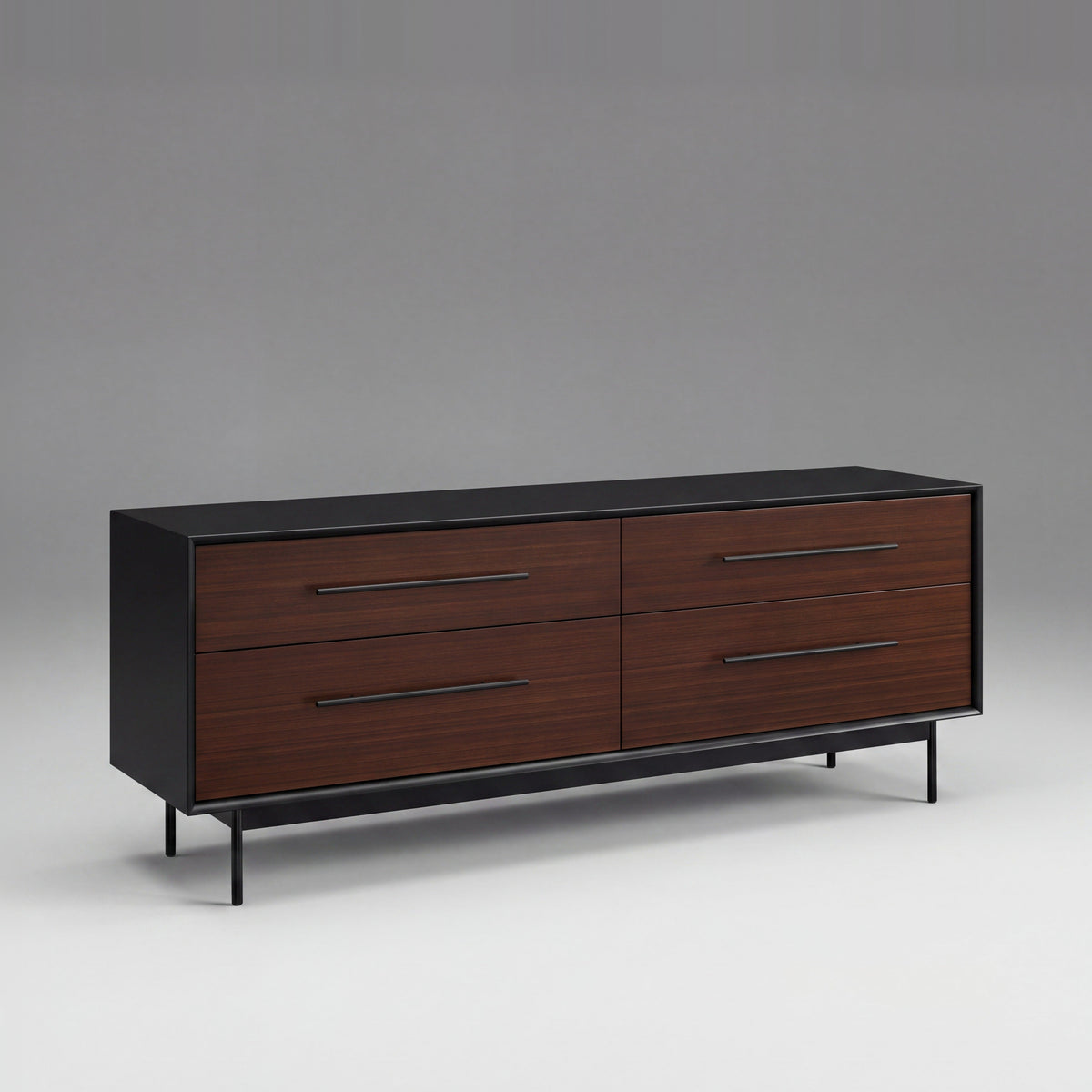 Greenington Park Avenue Dresser in Ruby and Onyx bamboo, on a studio background