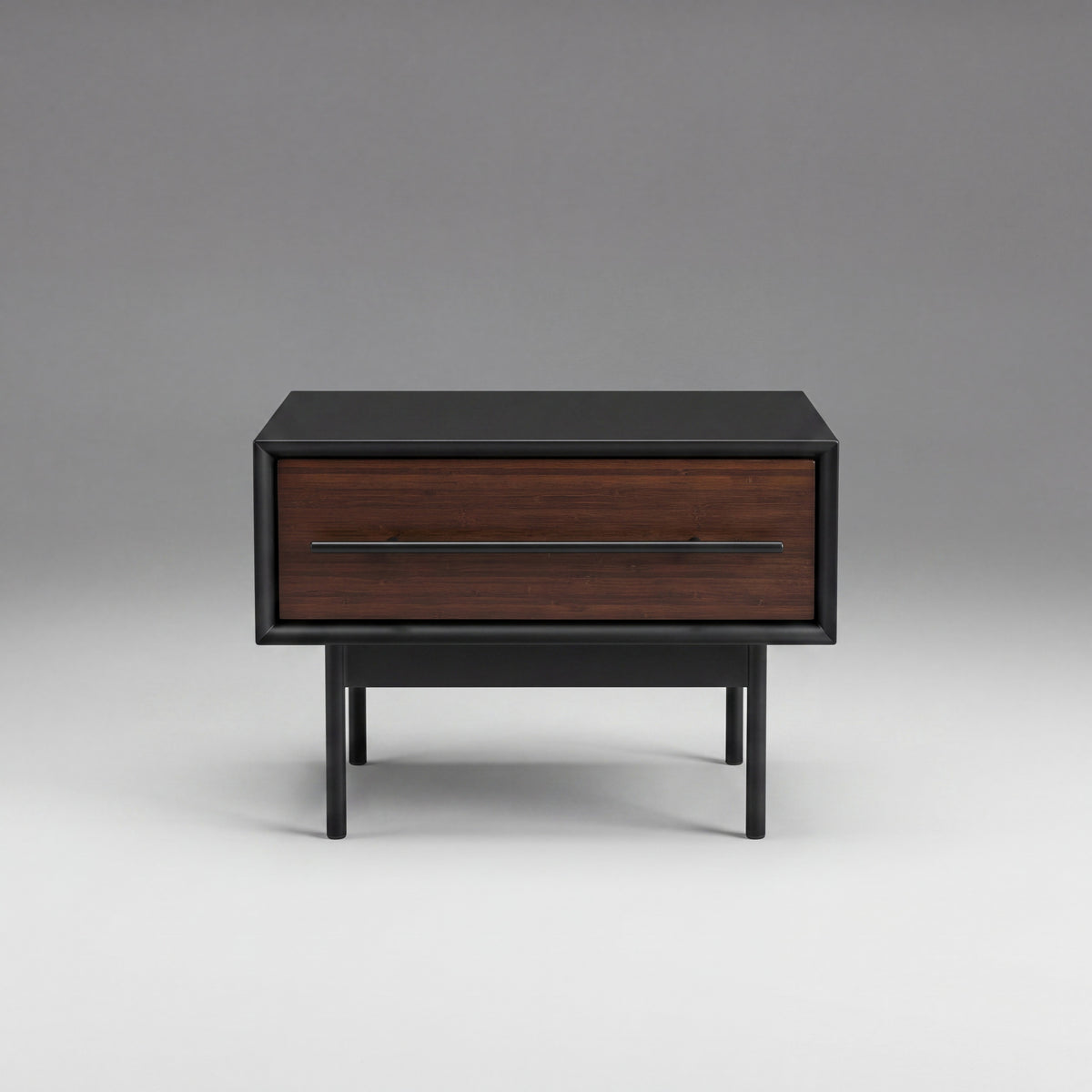 Greenington Park Avenue Nightstand in Ruby and Onyx bamboo, shown on a plain background