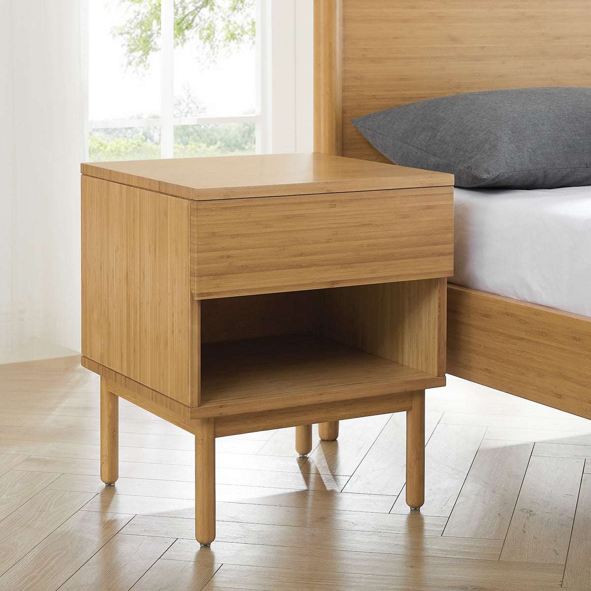 Greenington Ria Nightstand in Caramelized bamboo