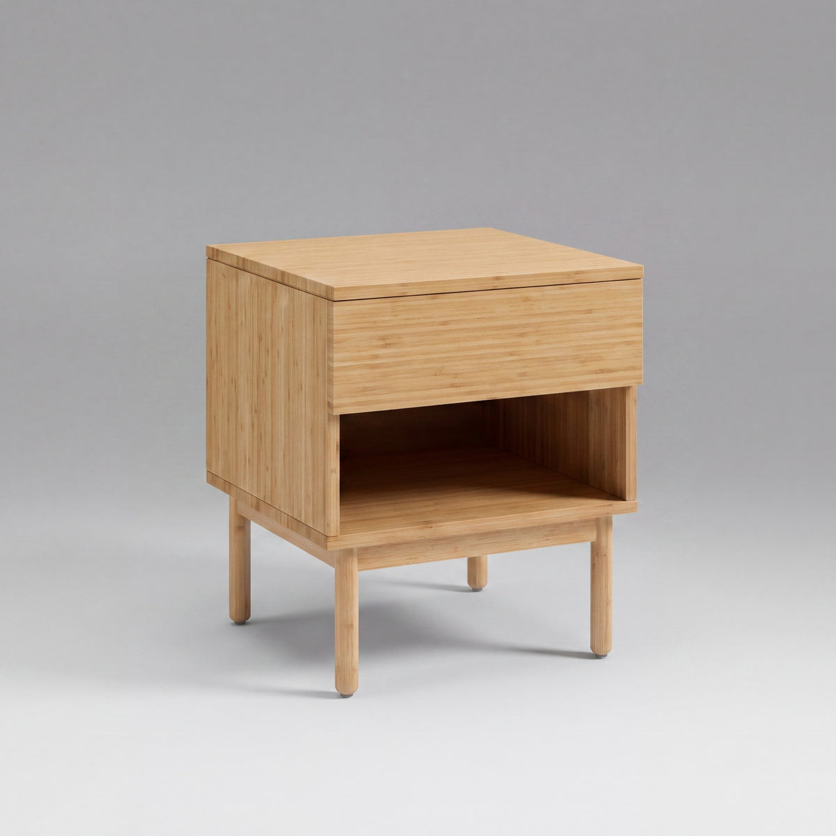 Greenington Ria Nightstand in Caramelized bamboo, shown on a plain background