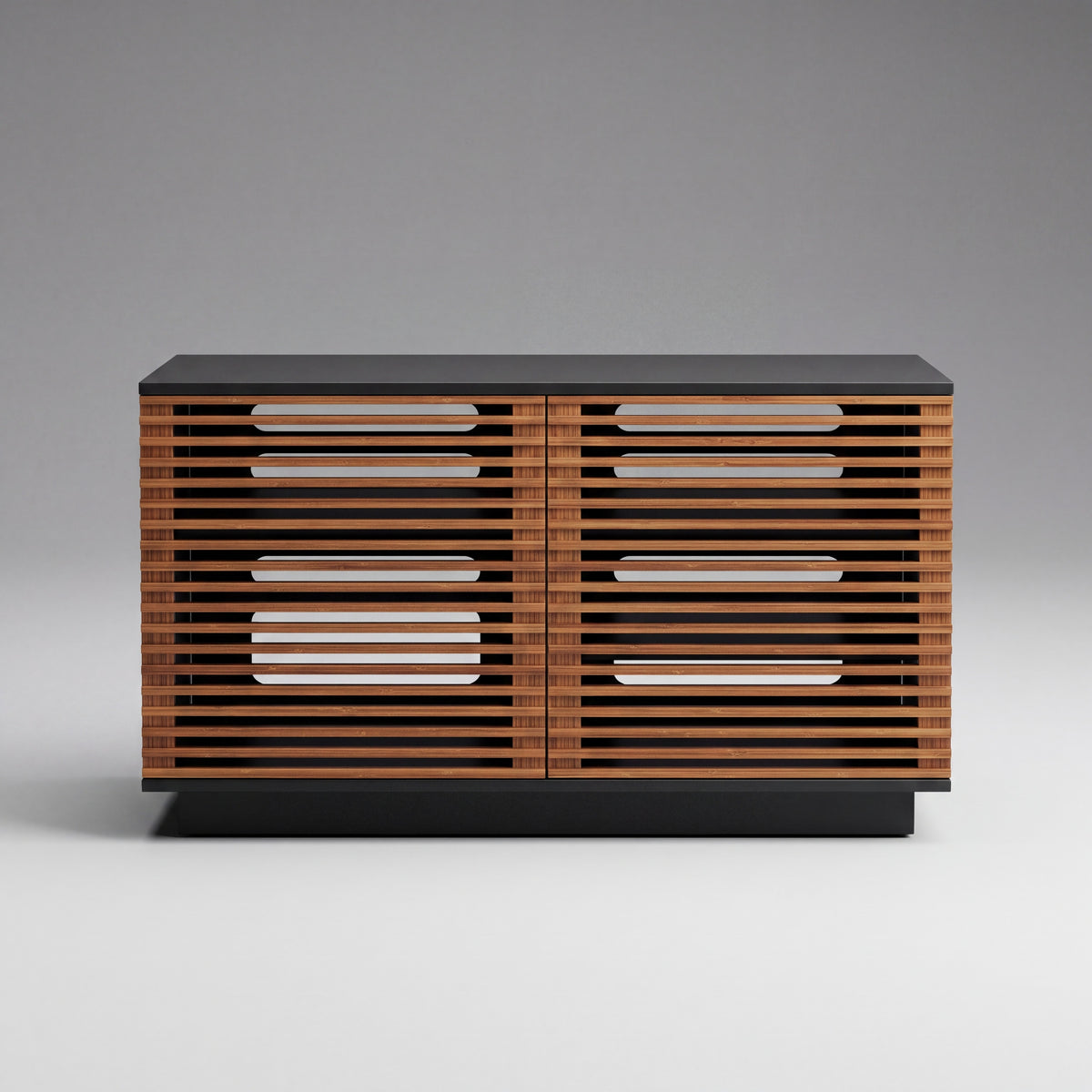 Greenington Rowan Media Center (48") in Amber bamboo, shown on a plain background