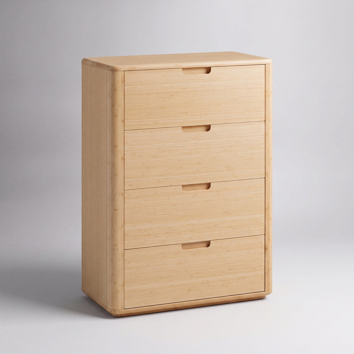 Greenington Sahara Chest in Wheat bamboo, on a studio background