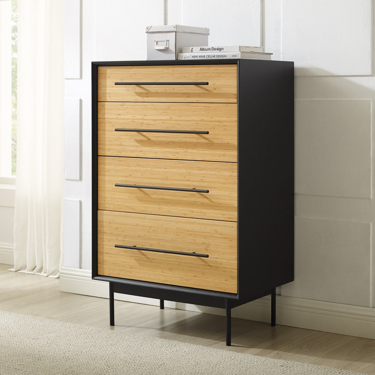 Santa Cruz chest and dresser in Wheat/Onyx