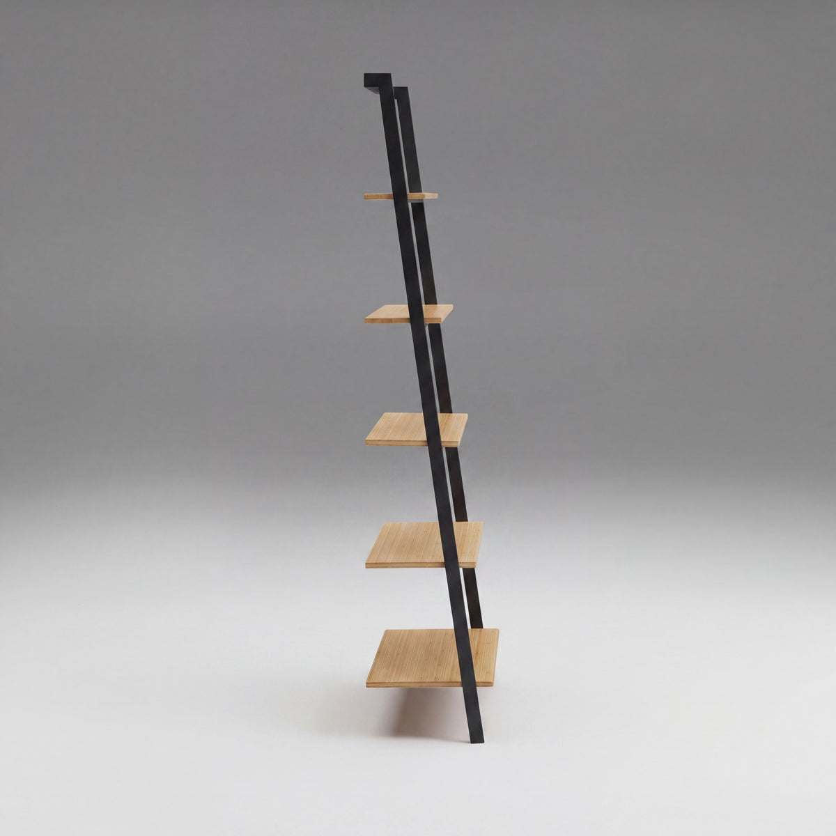 Greenington Santa Cruz Leaning Shelf in Wheat bamboo, shown on a plain background