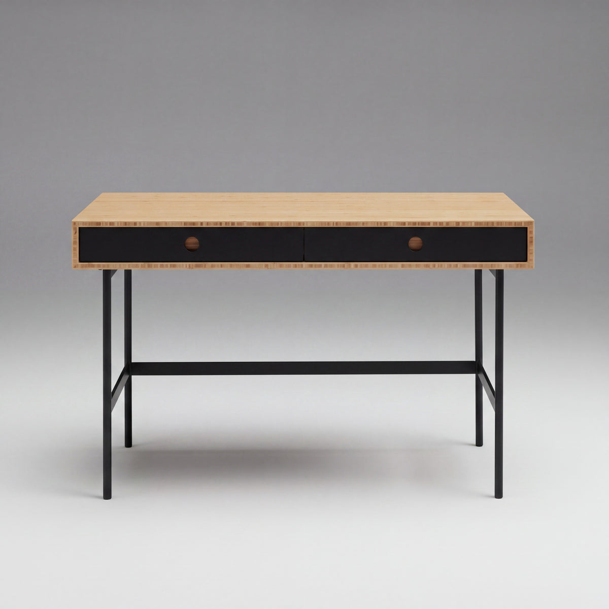 Greenington Santa Cruz Writing Desk in Wheat bamboo, shown on a plain background