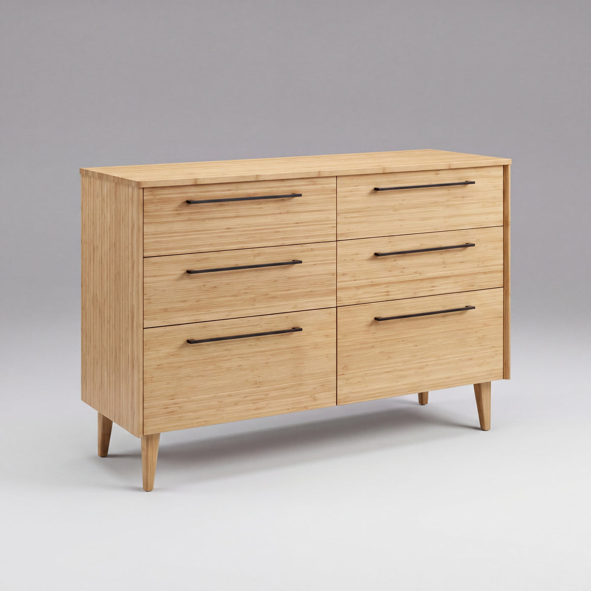 Greenington Sienna Dresser in Caramelized bamboo, on a studio background