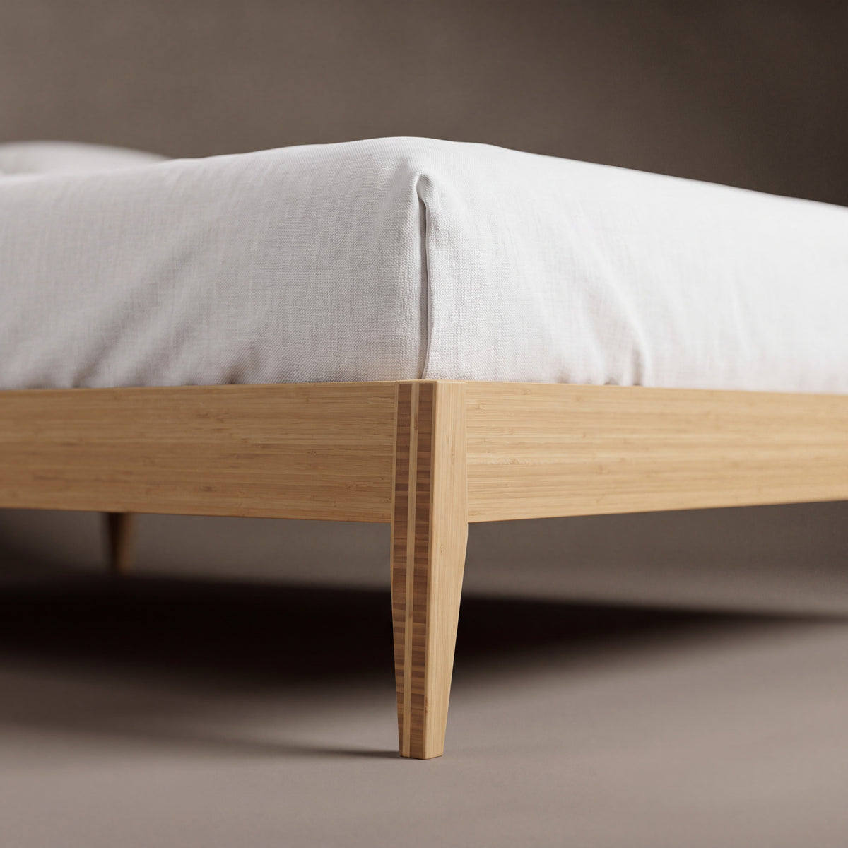 Sienna platform bed in Caramelized