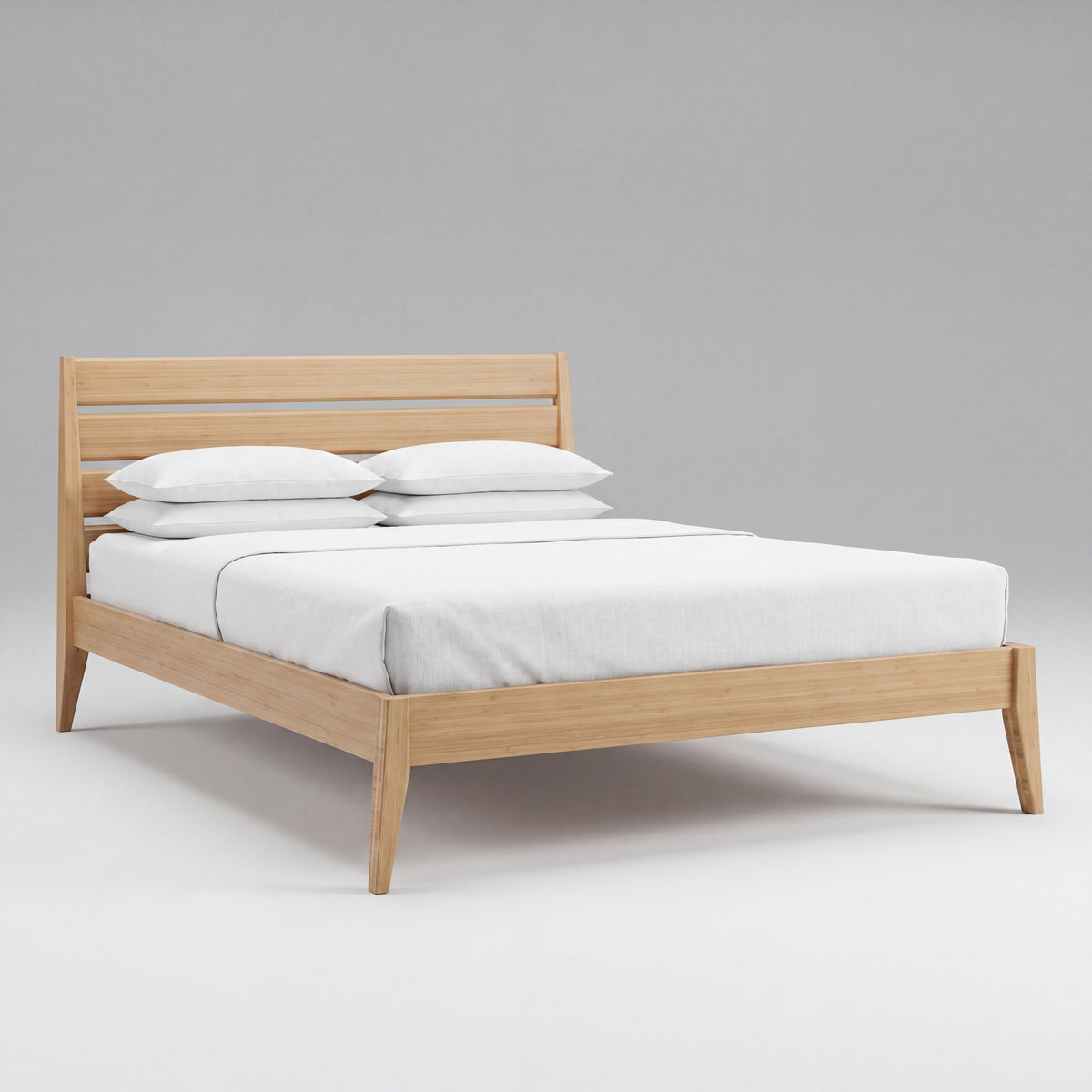 Greenington Sienna Platform Bed in Caramelized bamboo, on a studio background