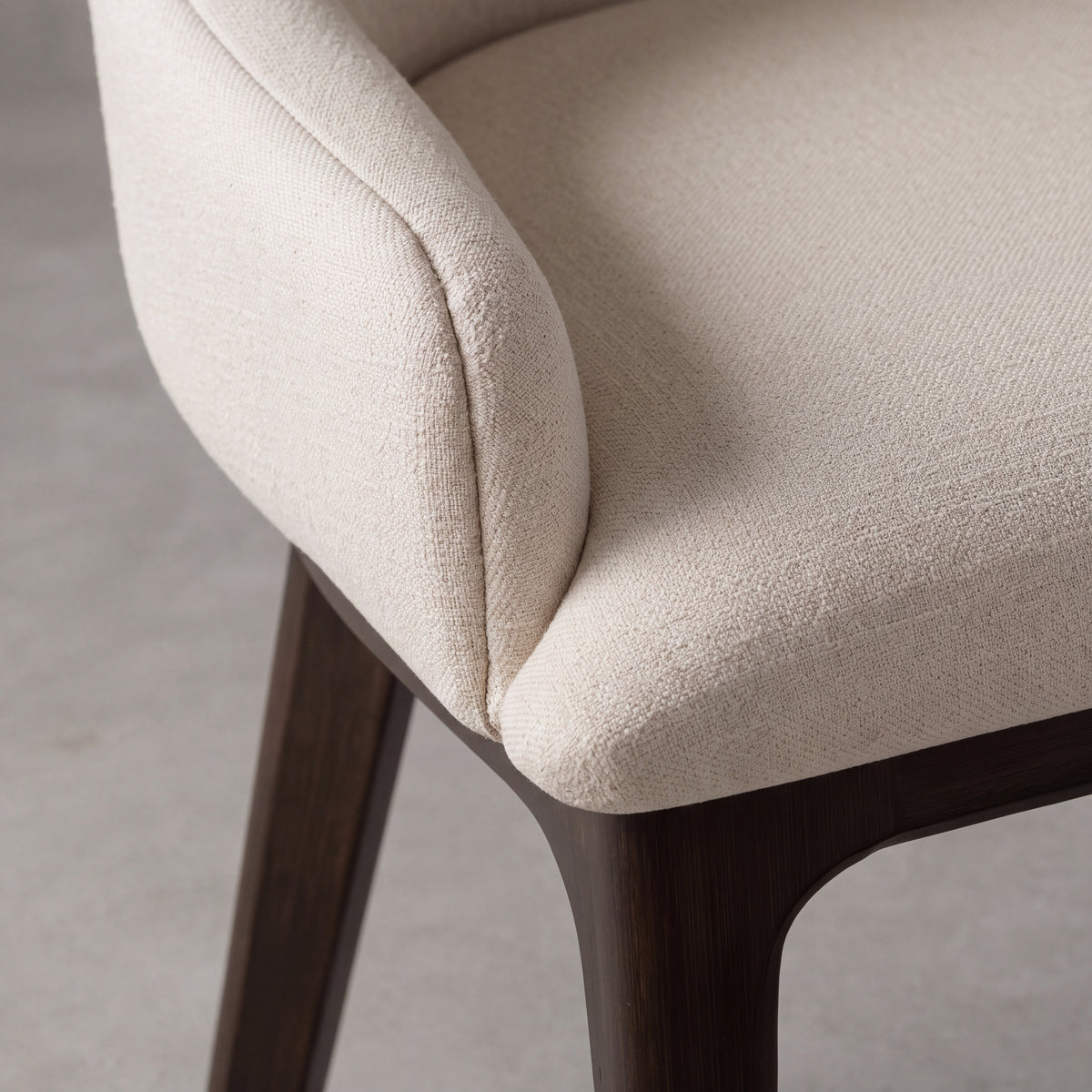 Close-up of the backrest on the Greenington Sofie Dining Chair in Caviar bamboo
