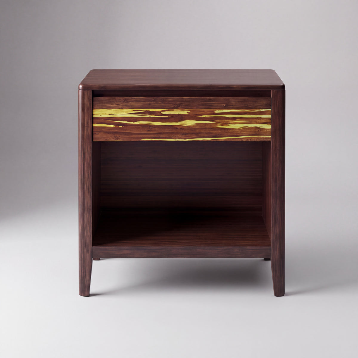 Greenington Sonoma Nightstand in Black Walnut bamboo, shown on a plain background