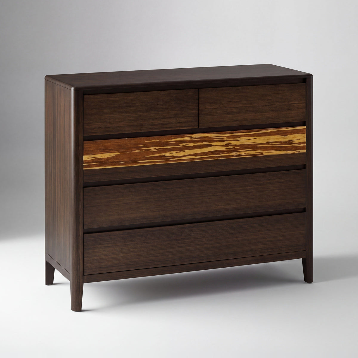 Greenington Sonoma Chest in Black Walnut bamboo, on a studio background