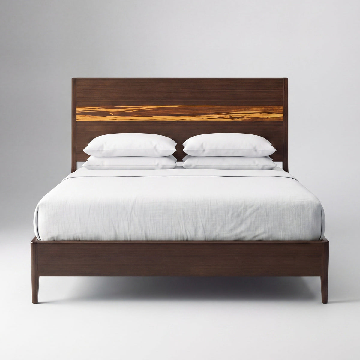 Greenington Sonoma Platform Bed in Black Walnut bamboo, on a studio background