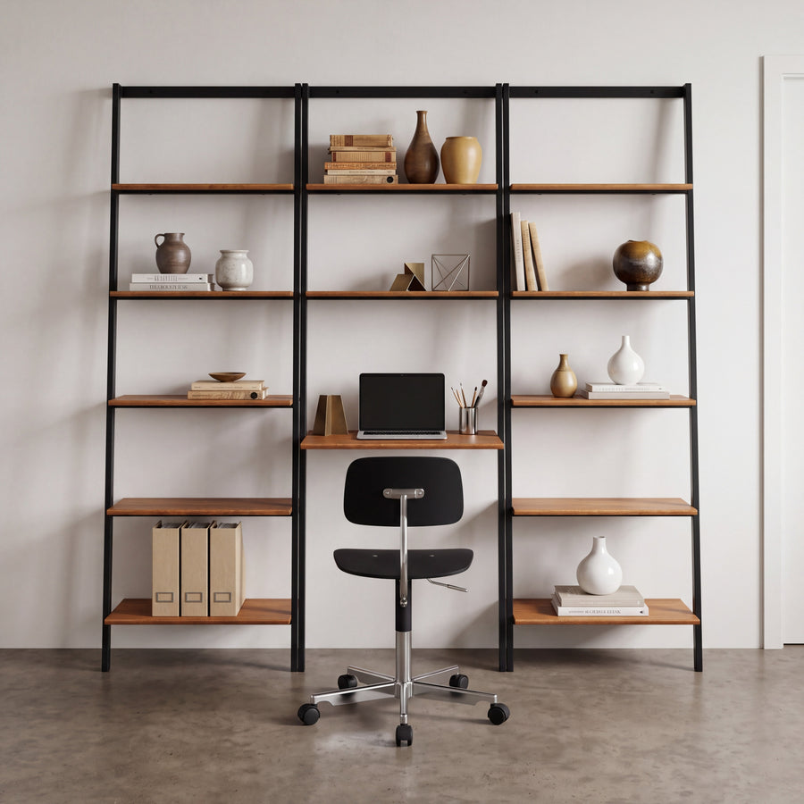 Studio Plus leaning shelf, metal shelf and shelf