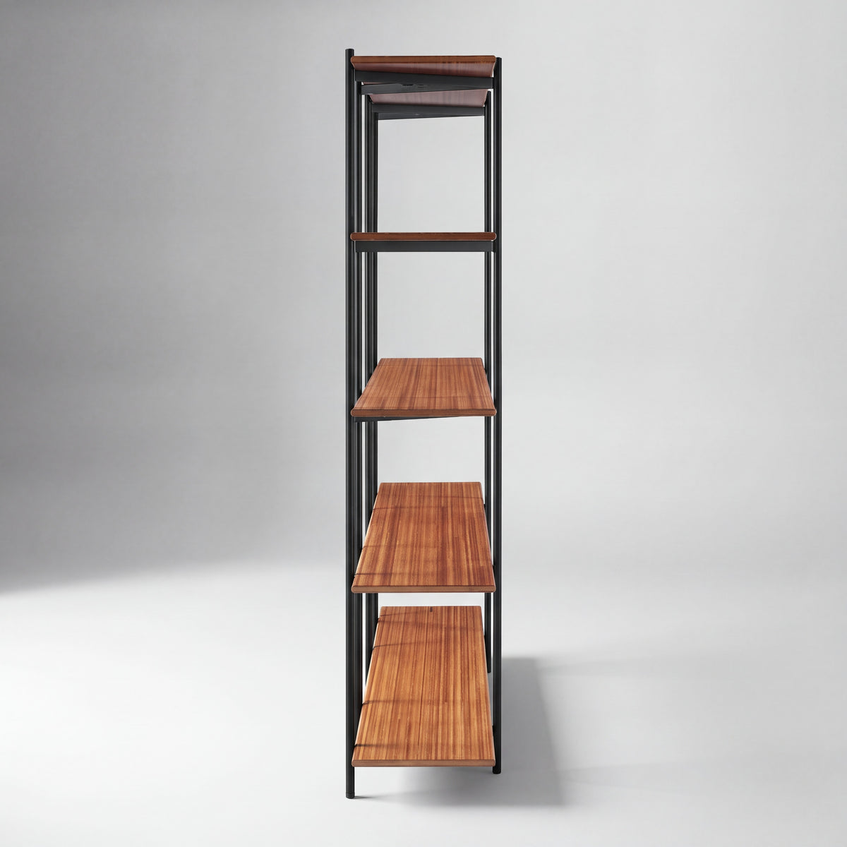 Greenington Studio Plus Metal Shelf in Amber bamboo, studio photo on a plain background