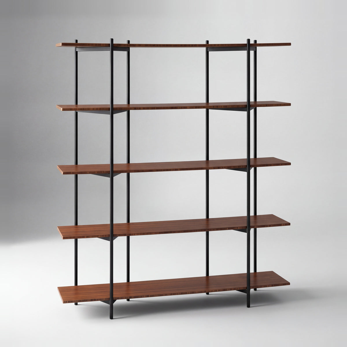 Greenington Studio Plus Metal Shelf in Amber bamboo, on a studio background