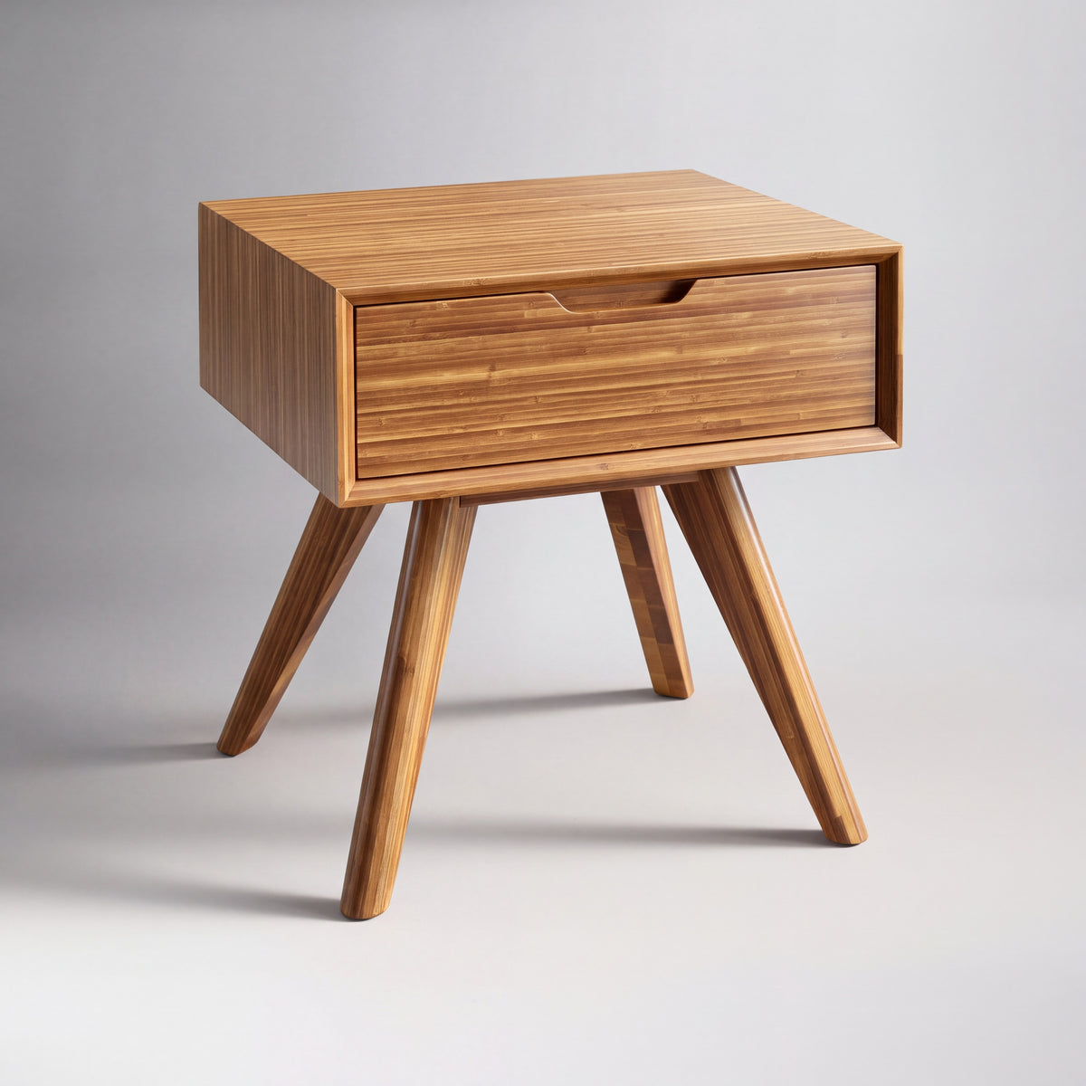 Greenington Summit Nightstand in Amber bamboo, shown on a plain background