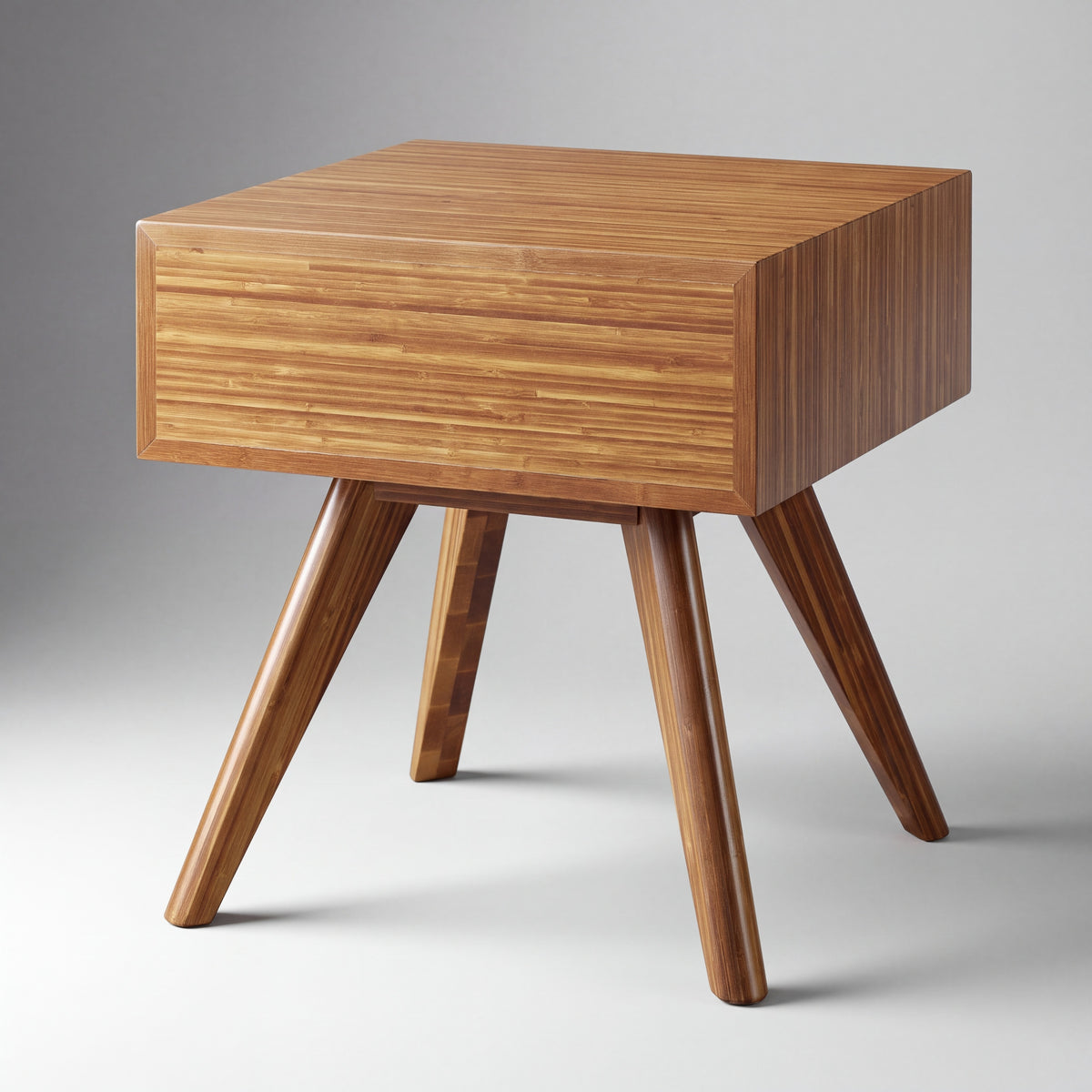 Greenington Summit Nightstand in Amber bamboo, studio photo on a plain background