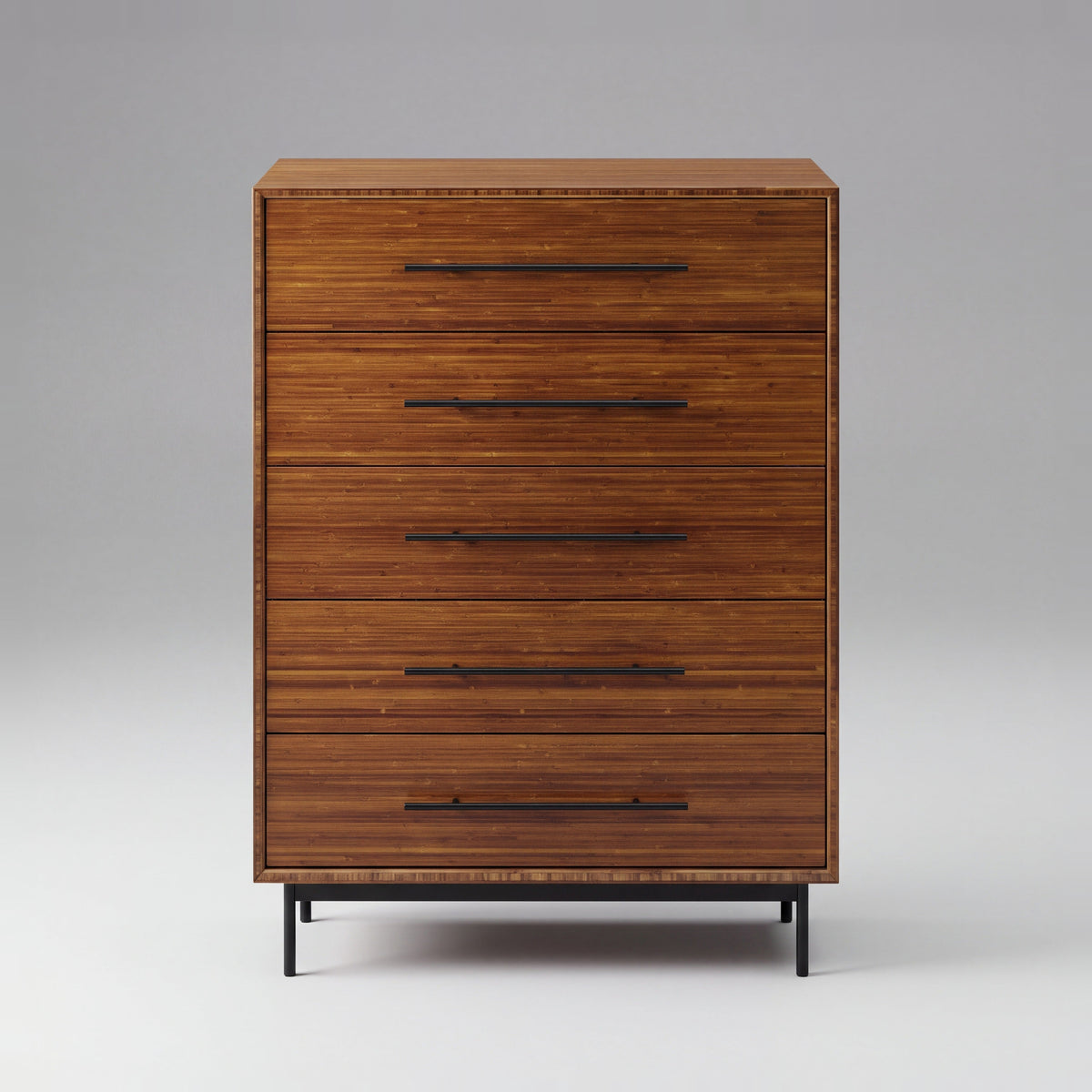 Greenington Taylor Chest in Amber bamboo, on a studio background