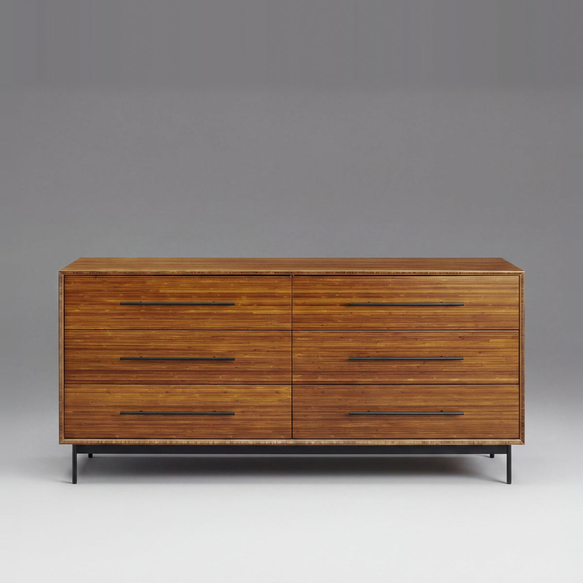 Greenington Taylor Dresser in Amber bamboo, on a studio background