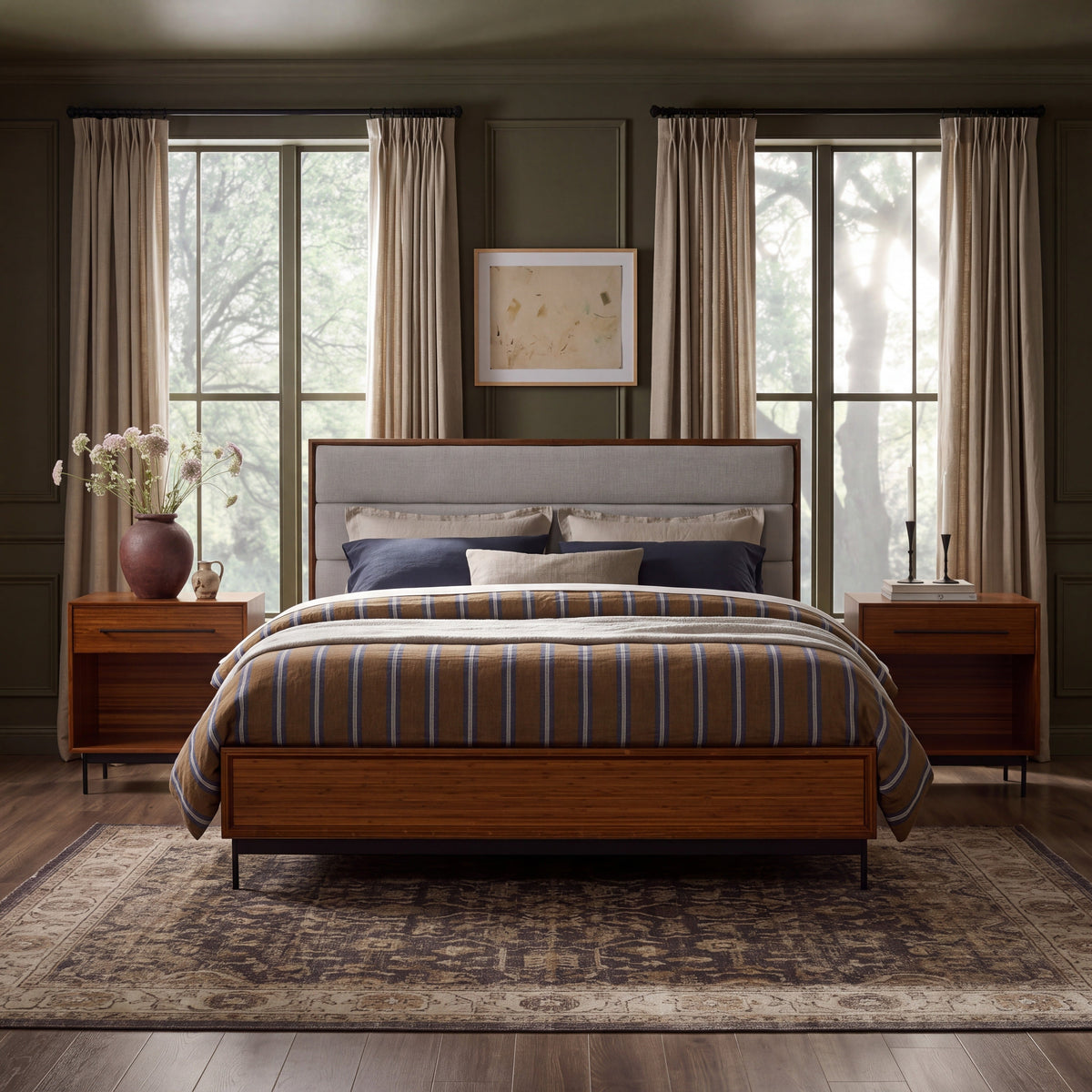 Taylor platform bed in Amber