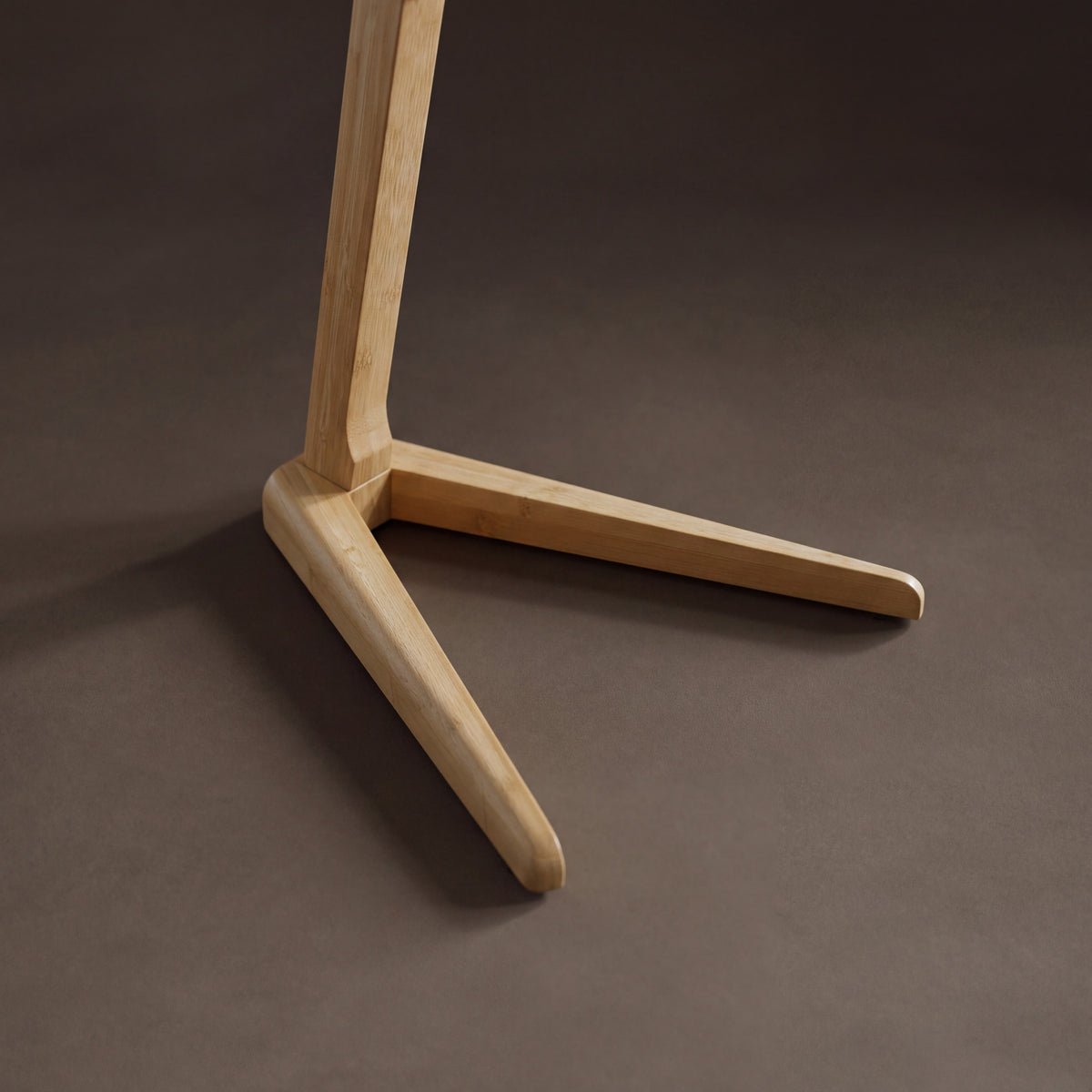 Close-up of the base on the Greenington Thyme Side Table in Wheat bamboo